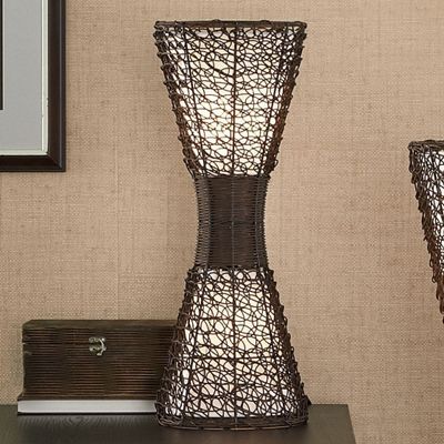 Table Lamp Woven Wicker