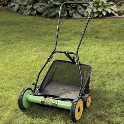 Reel Lawnmower and Grass Catcher