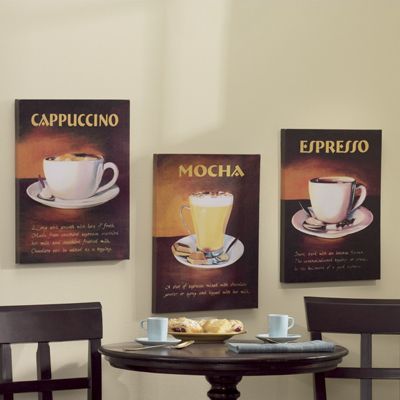 Set Of 3 Coffee Art