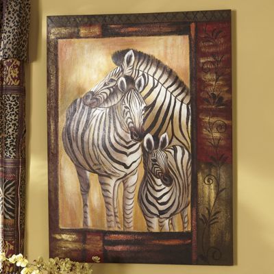Wall Art Hand painted Zebra