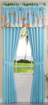 Flamingo Valance And Panel Pair