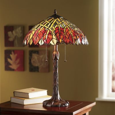 Leaves Stained Glass Lamp