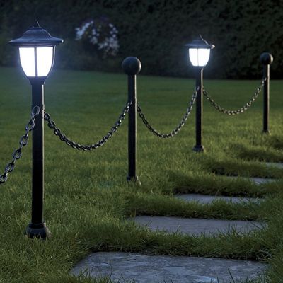 set of 2 solar border lanterns