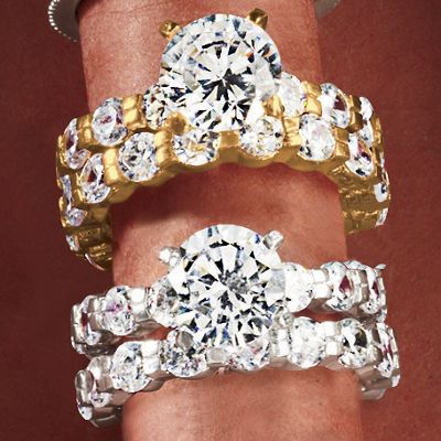 Round Eternity Bridal Set