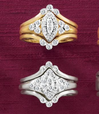 3 Piece Diamond Bridal Ring Set