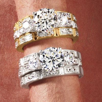 Round double Inset Bridal Set