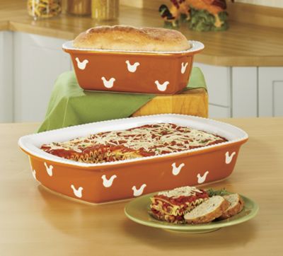 Rooster Loaf Pan And Lasagna Baker