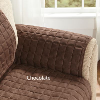 Box Quilted Faux Suede Furniture Covers