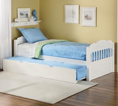 White Trundle Bed