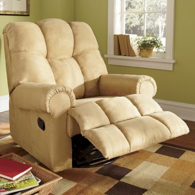 Plush Microfiber Swivel Rocker Recliner