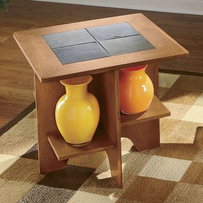 Slate Organizer End Table