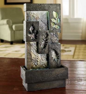 Soothing Slate Look Leaf Fountain