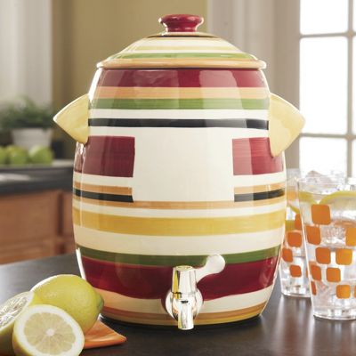 Hand painted Linea Drink Dispenser