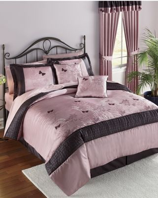 Brianna 8 Pc Embroidered Bed Set and Window Treatments
