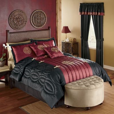 Kira Bristol And Shanghai Embroidered 6 Piece and 8 Piece Bedding Sets and Window Treatments