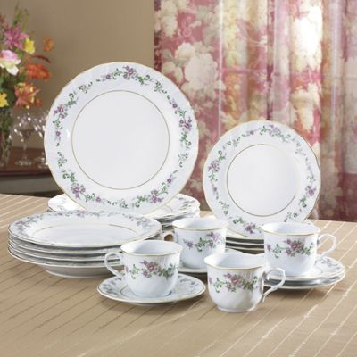 Dinnerware Clarabelle Porcelain 20 Piece Set