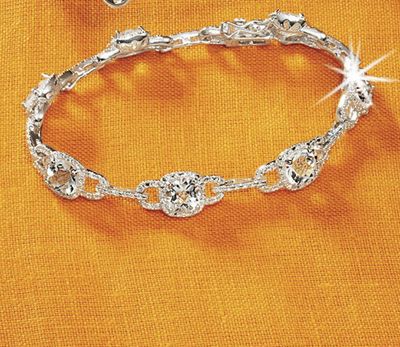 White Topaz Vintage Bracelet