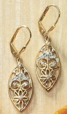 Marquis Diamond Drop Earrings