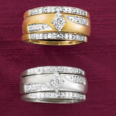 3 Piece Diamond Bridal Ring Set
