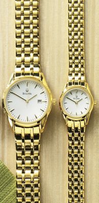 His and Hers Round Watch By Bulova