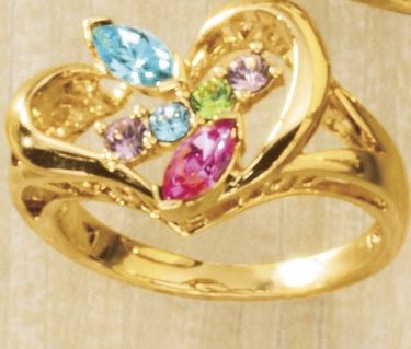 I Love You Heart Family Ring