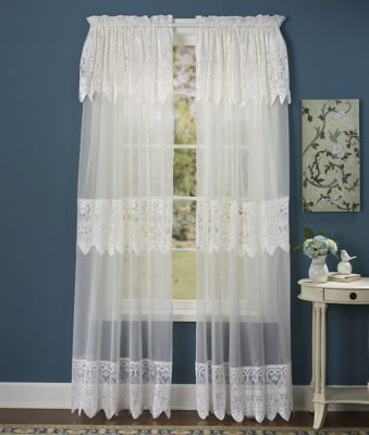 Curtain With Attached Lace Valance Valerie