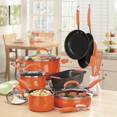 14 piece Porcelain Enamel Cookware Set By Rachael Ray