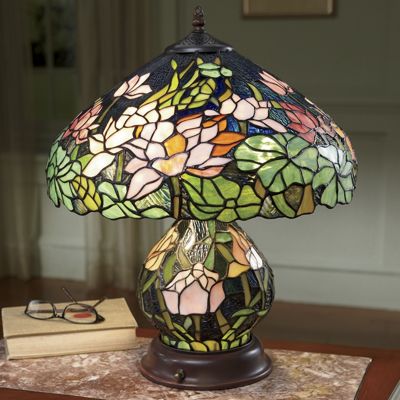 Lamp Ornate Stained With Night Light