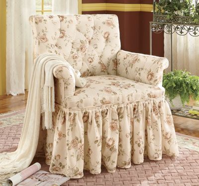 Skirted Rebecca Floral Chair