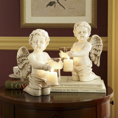Cherub Candleholders Set Of 2