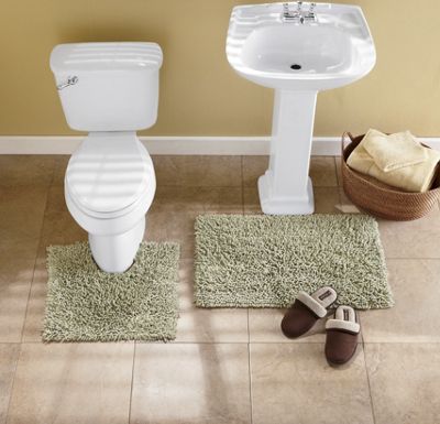 Bath Rug Set 2 Piece Plush Noodle