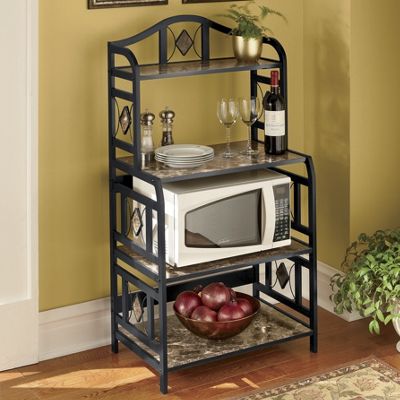 Faux Marble Bakers Rack