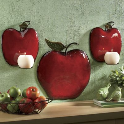 3 pc Apple Sconce Set