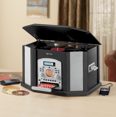 Encore Technology Digital Recording Turntable Am Fm Tuner Cd and Cassette Player