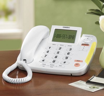 Big Button and Display Corded Desktop Phone by Uniden
