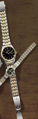 Seiko Watch Stainless Steel Two Tone Solar