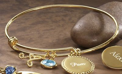 Bangle Personalized 3 Charm Slide