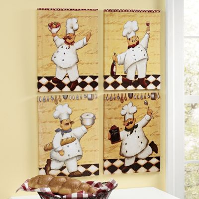 Set Of 4 Chef Peppino Wall Art