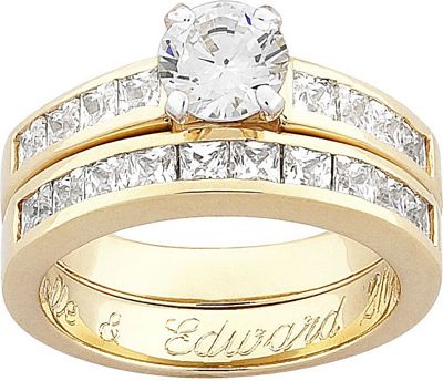 Bridal Set Cubic Zirconia Personalized