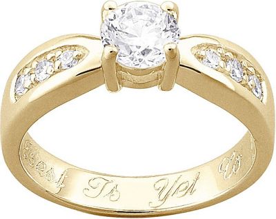 Engagement Ring Round Cubic Zirconia