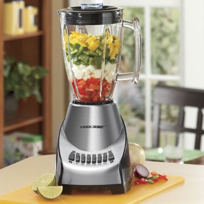 Black and Decker Blender 12 Speed Brushed Chrome