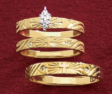 Hers and His Marquise Diamond Cluster Wedding Set