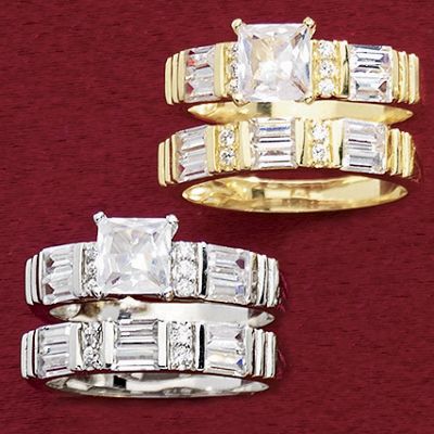 Princess With Baguettes Bridal Set