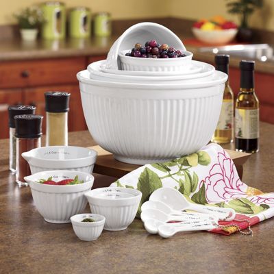 15 pc Ceramic Mix And Measure Set