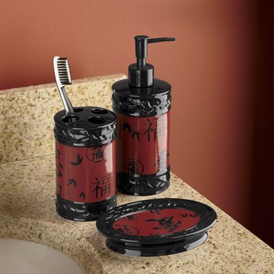 Asian and Bamboo 3 pc Accessory Set