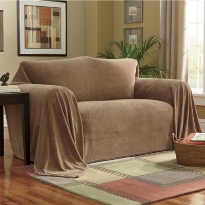 Textured Plush Furniture Throw