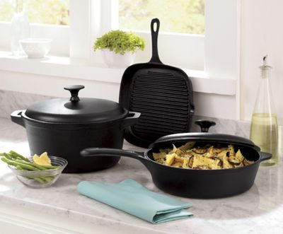 5Pc Prsn Cast Iron Cookwr