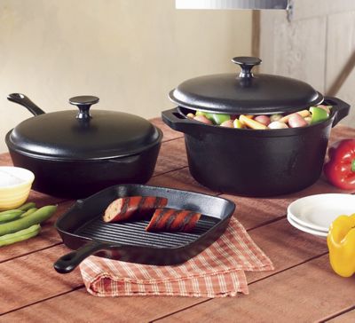 5Pc Prsn Cast Iron Cookwr