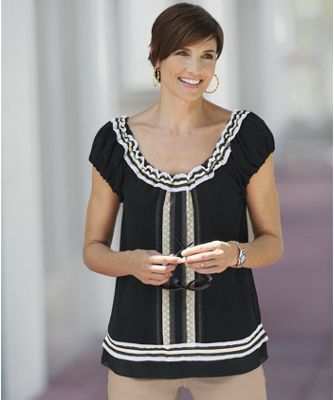 lace peasant top 157