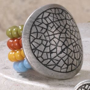 Stretch Ring Multistrand Medallion